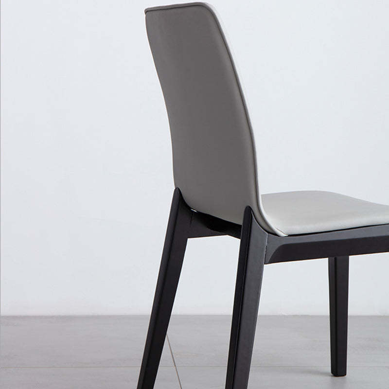 Nordic Wood Leather Dining Chair