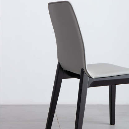 Nordic Wood Leather Dining Chair