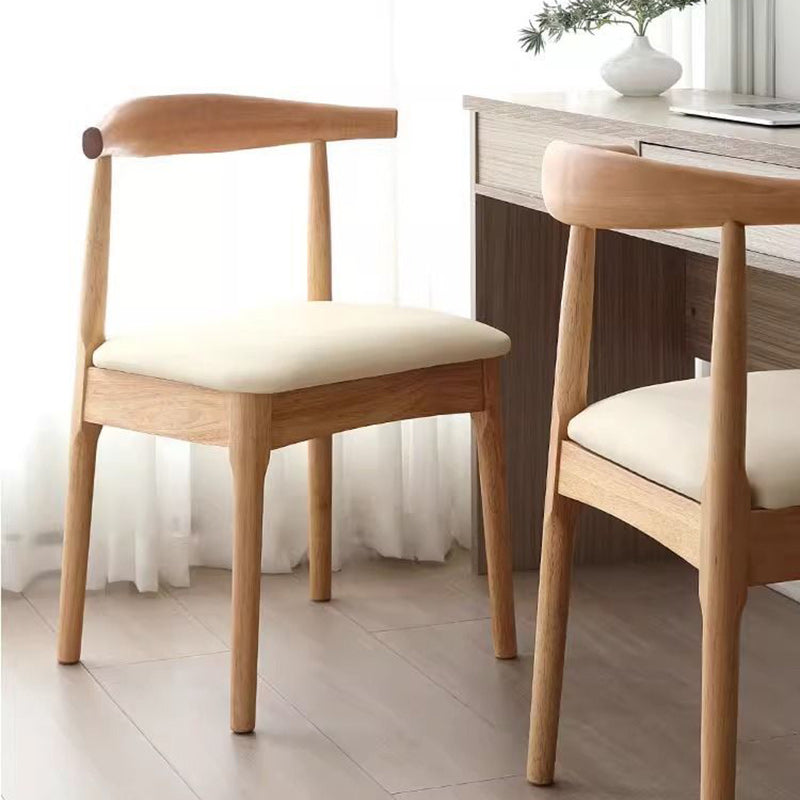 Wood nordic armless accent chairs