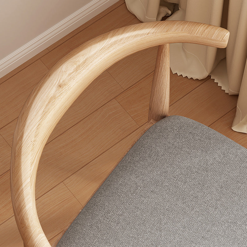 Nordic Wood Fabric Armless Chair