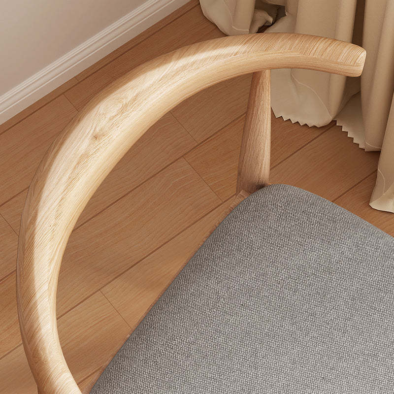Nordic Wood Fabric Armless Chair