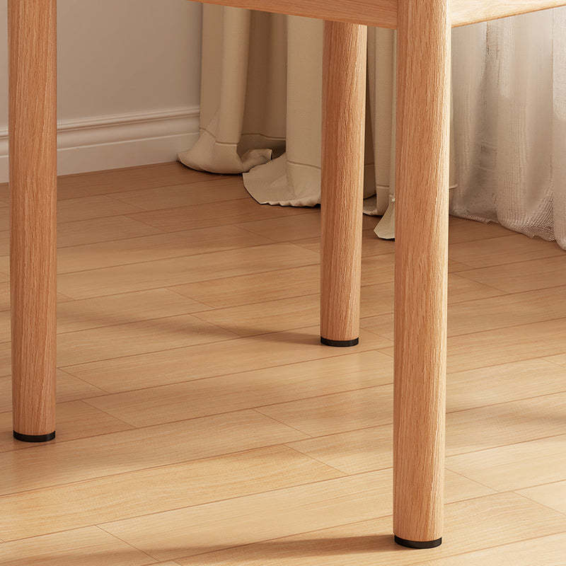Nordic Wood Fabric Armless Chair