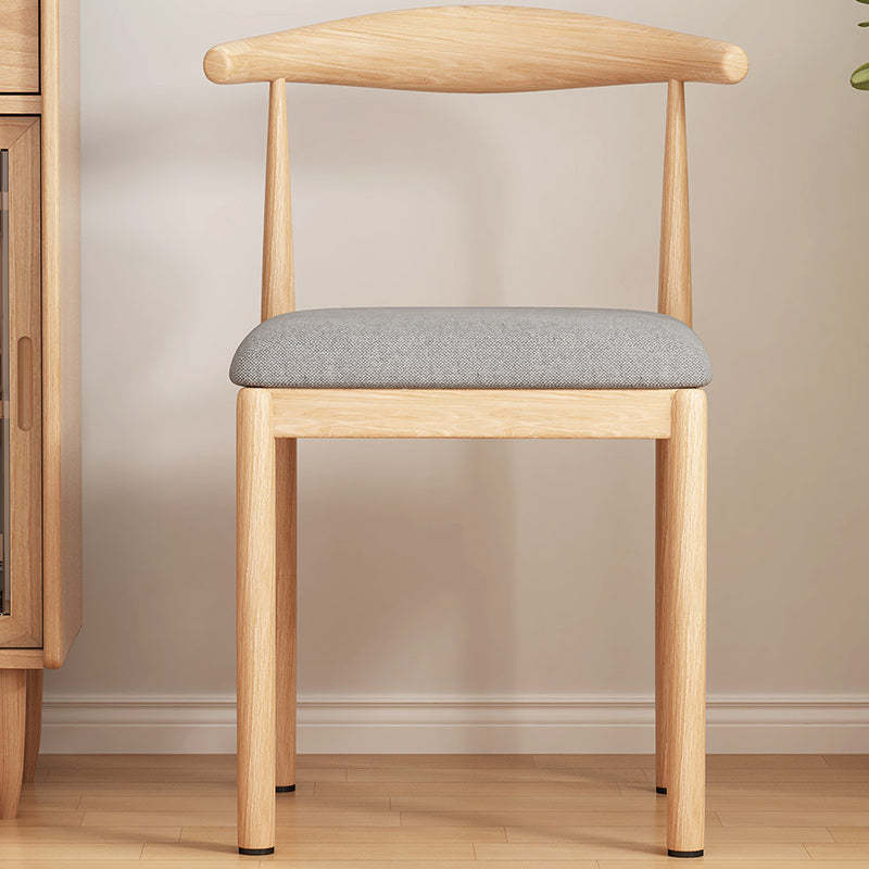 Nordic Wood Fabric Armless Chair