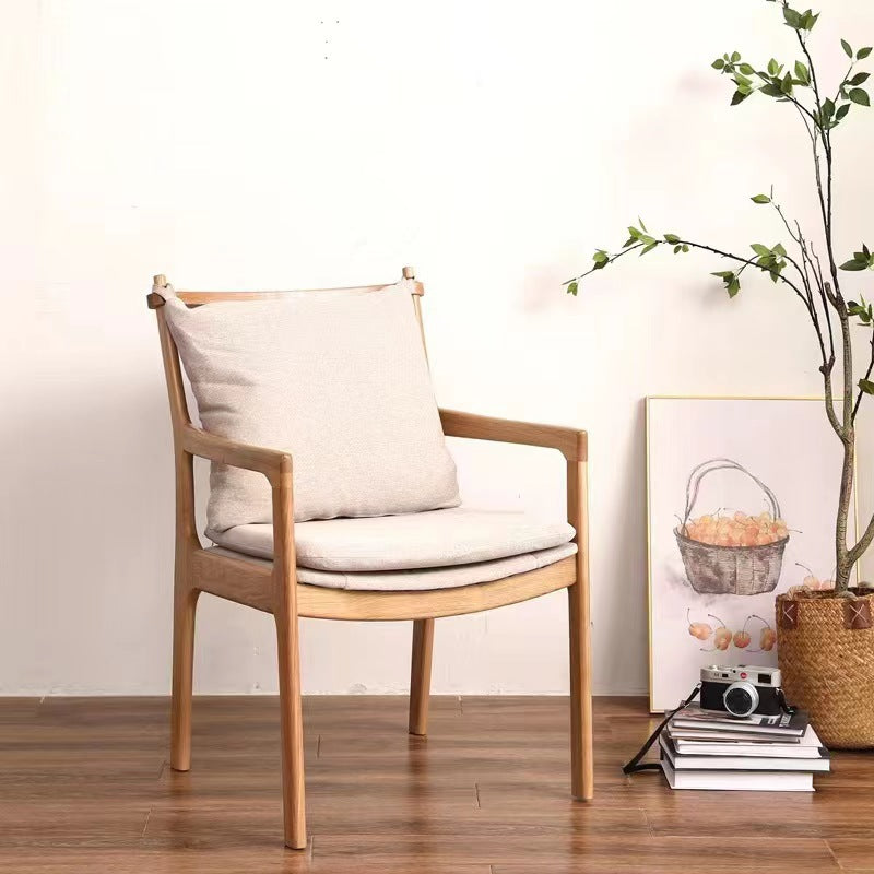Nordic Wood Chair with Armrest