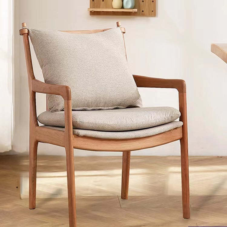 Nordic Wood Chair with Armrest