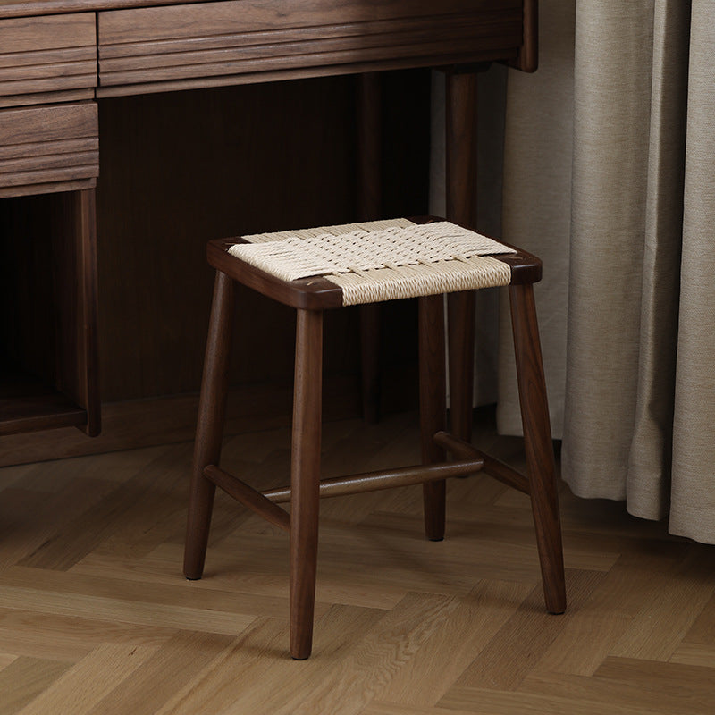 Lighom rope armless wood accent chairs for living room
