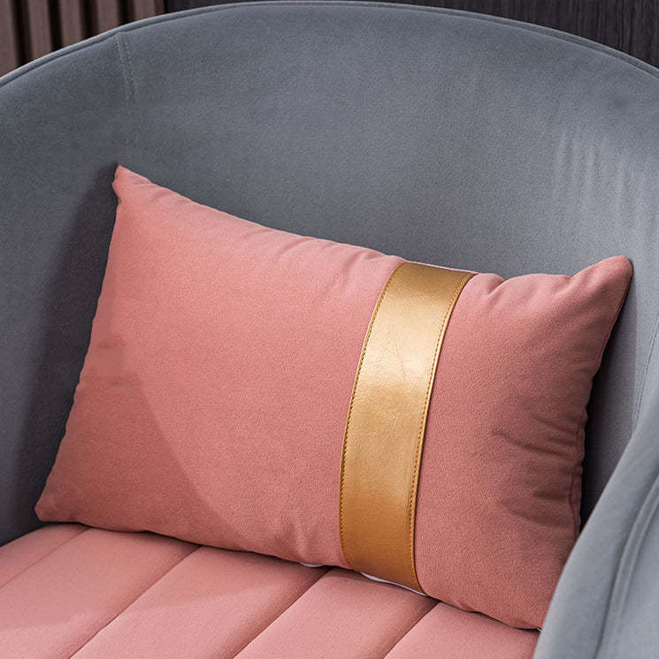 Transitional Oval Iron Fabric Chair