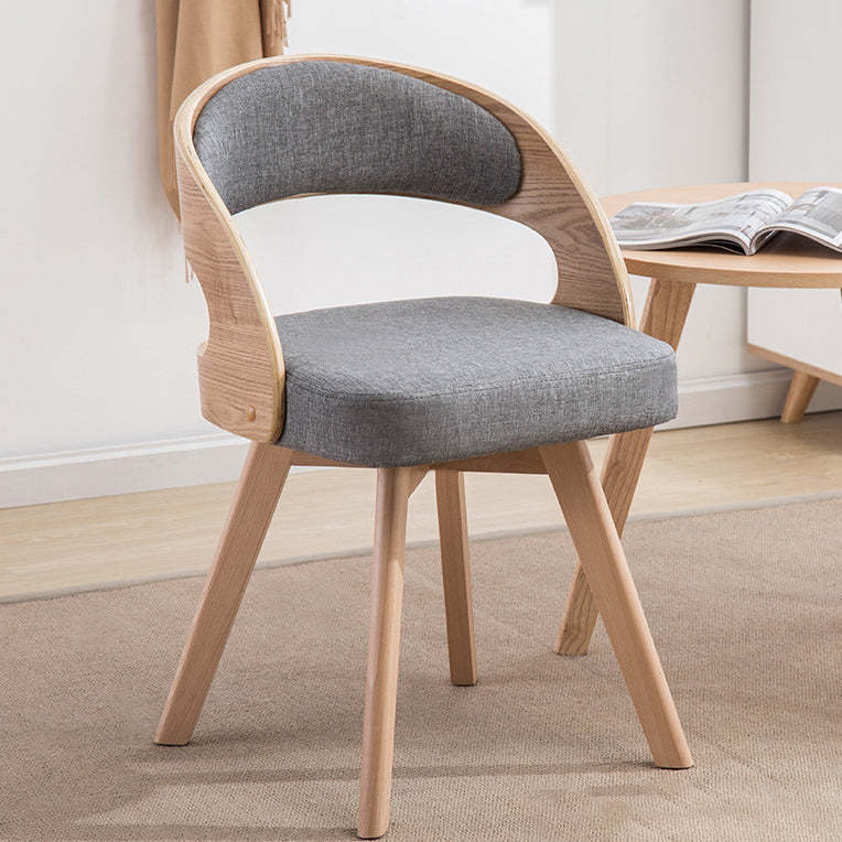 Gray fabric armless accent chairs - creative