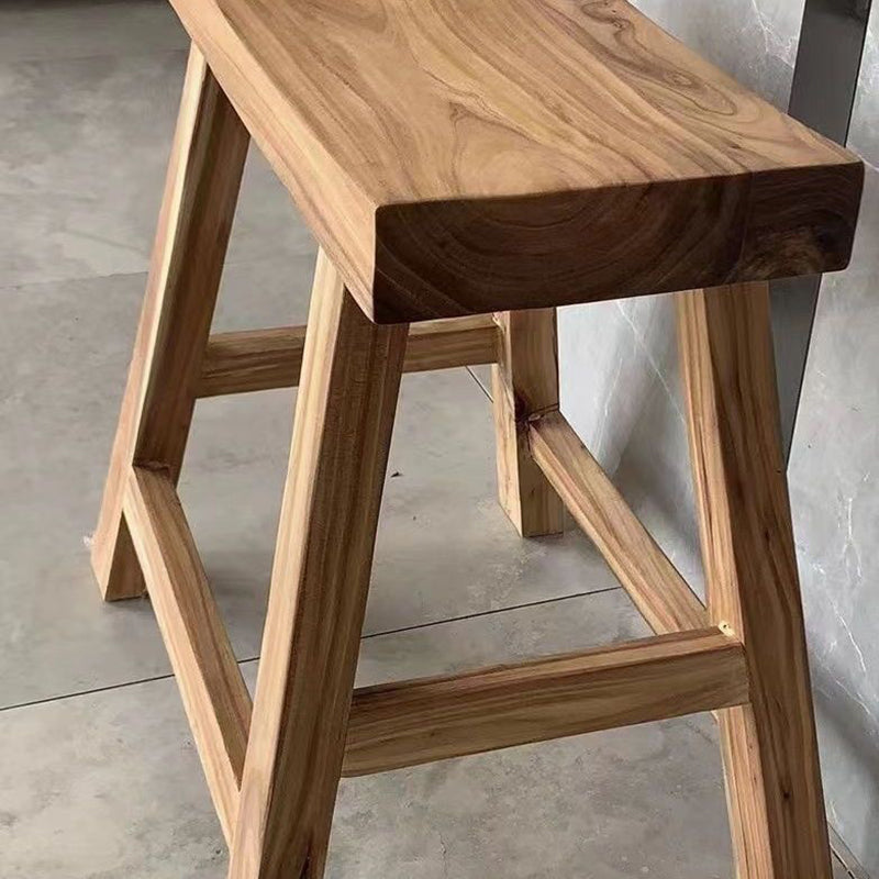 Minimalist Rectangular Wood Low Stool