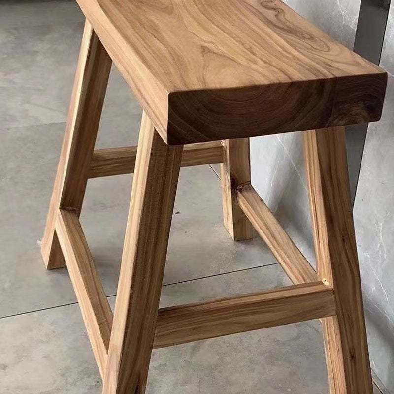 Minimalist Rectangular Wood Low Stool