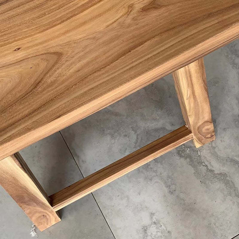 Minimalist Rectangular Wood Low Stool