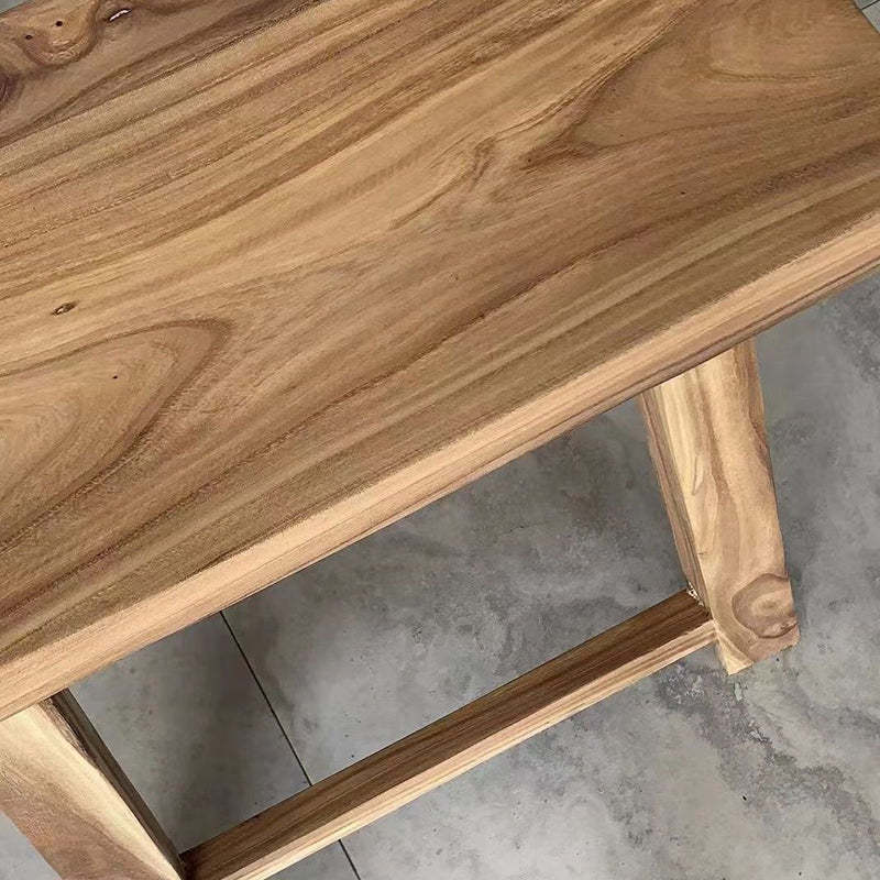 Minimalist Rectangular Wood Low Stool