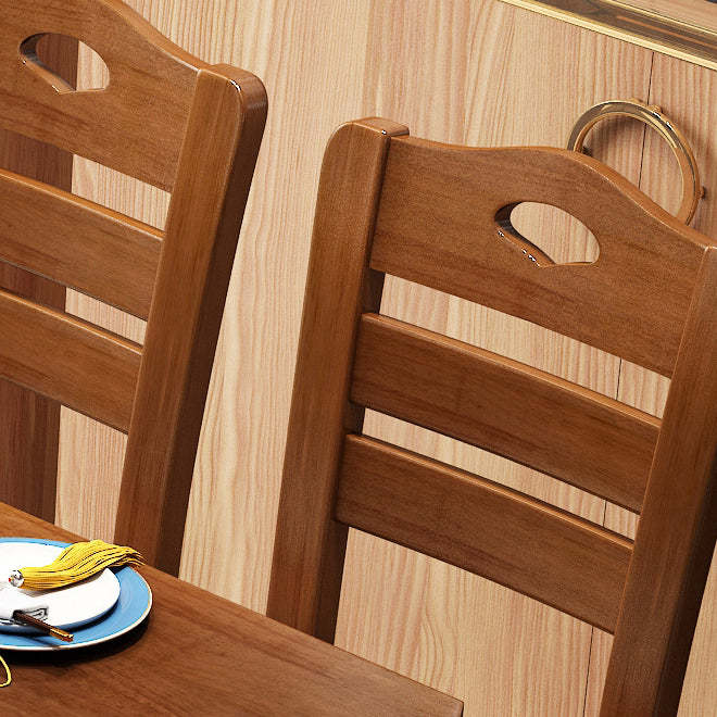 Vintage Solid Wood Dining Chair — Solid Wood / Walnut