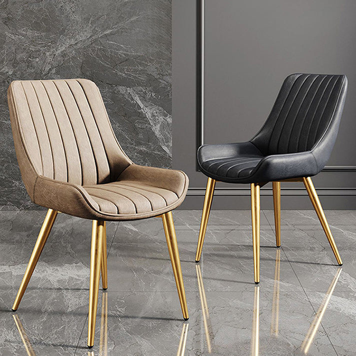Contemporary Upholstered Leather Carbon Steel Chair