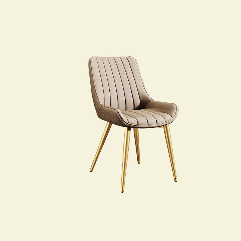 Contemporary Upholstered Leather Carbon Steel Chair