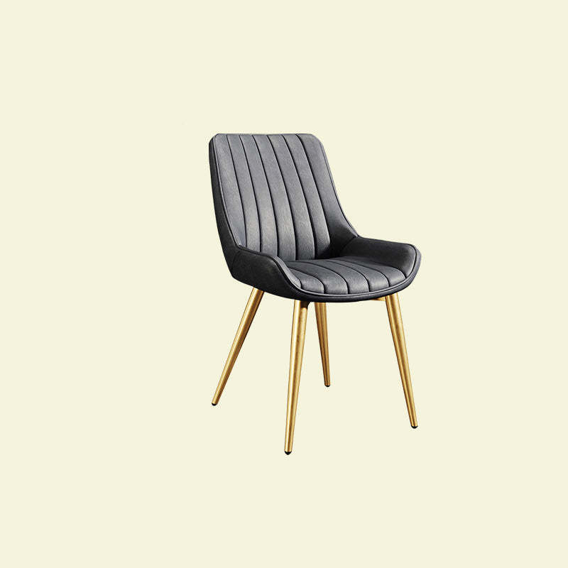 Contemporary Upholstered Leather Carbon Steel Chair