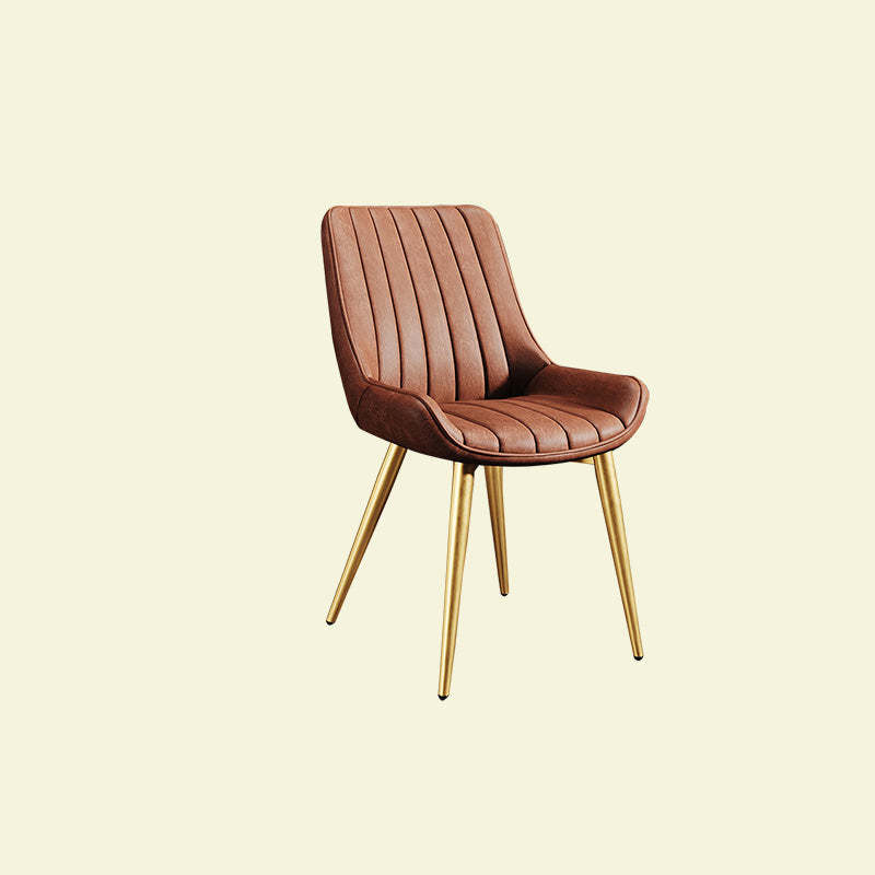 Contemporary Upholstered Leather Carbon Steel Chair