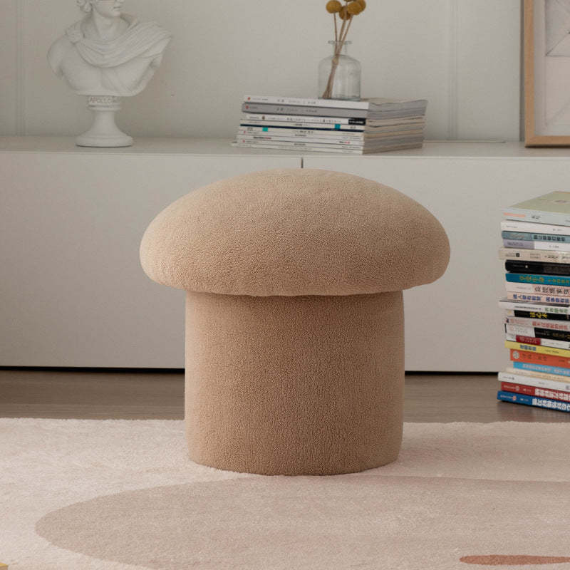 Nordic Mushroom Lambskin Low Stool