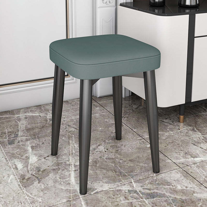 Modern Upholstered Latex Steel Dining Chair — Linen - Gold Legs & Brown Cushion