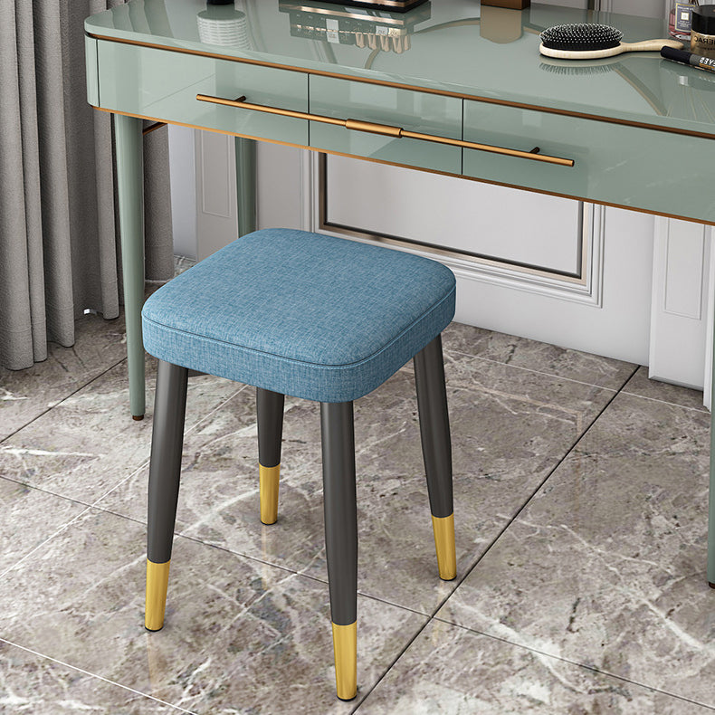 Modern Upholstered Latex Steel Dining Chair — PU Leather - Gold Legs & Ginger Yellow Cushion