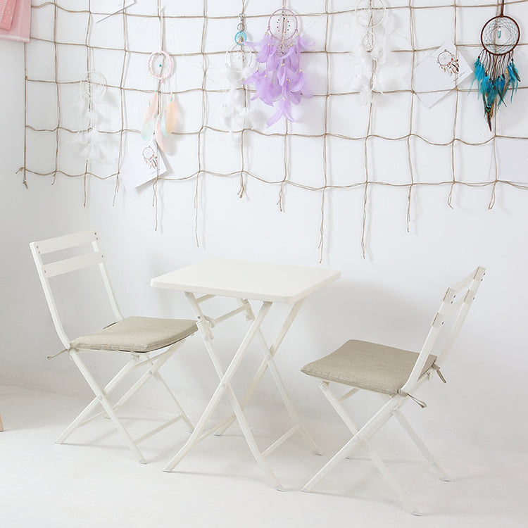 Nordic Iron Foldable Dining Chair — Yellow