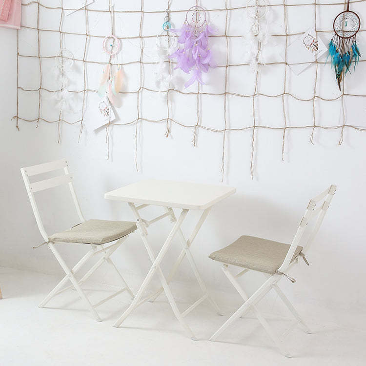 Nordic Iron Foldable Dining Chair — Yellow