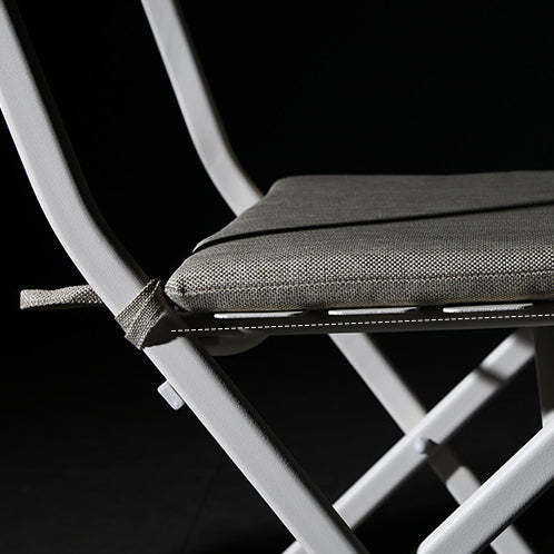 Nordic Iron Foldable Dining Chair — Gray