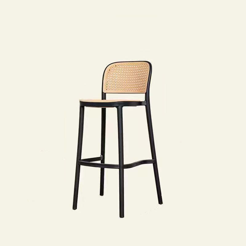 Square backrest metal wood bar & counter stools for dining room