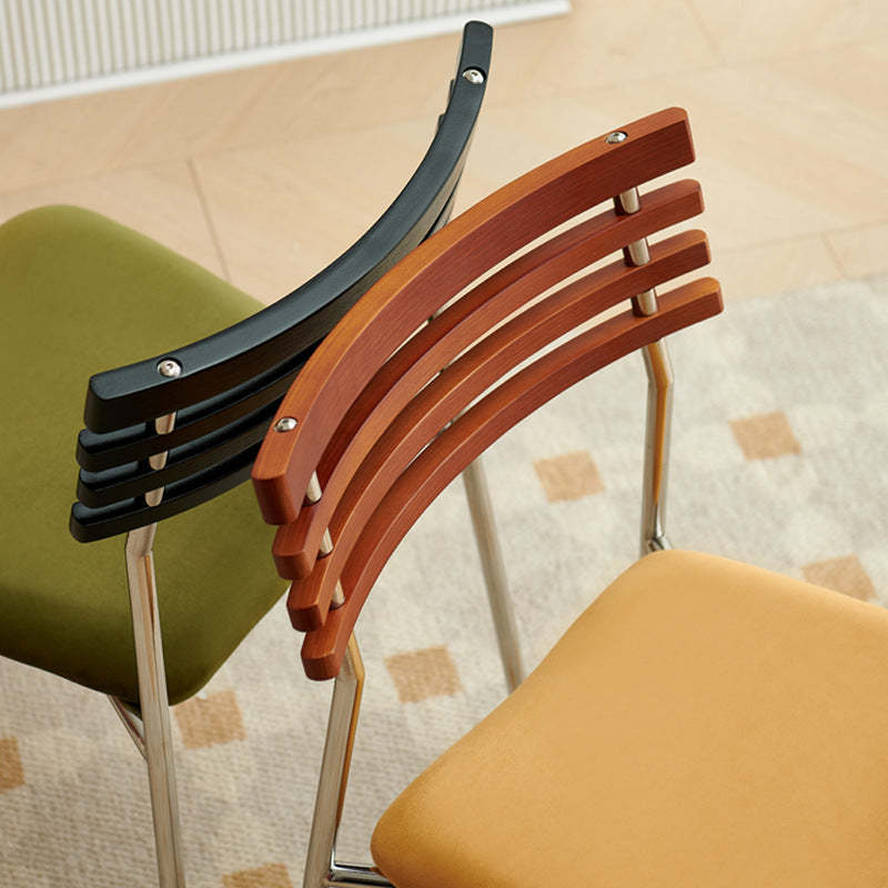 Minimalist Ladderback Cotton Iron Dining Chair