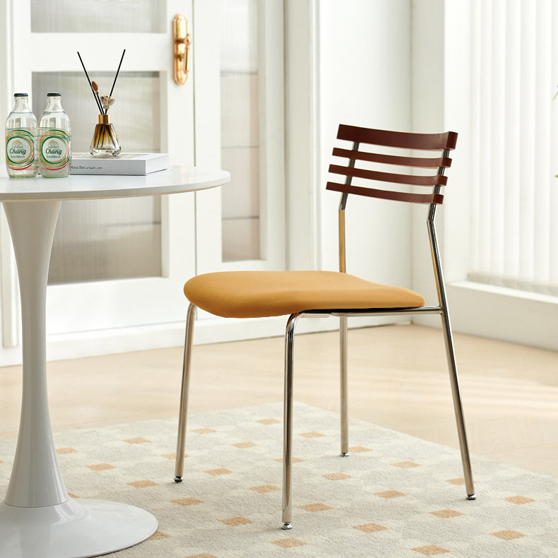 Minimalist Ladderback Cotton Iron Dining Chair