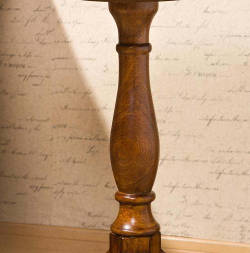 Vintage Tripod Rubberwood End Table