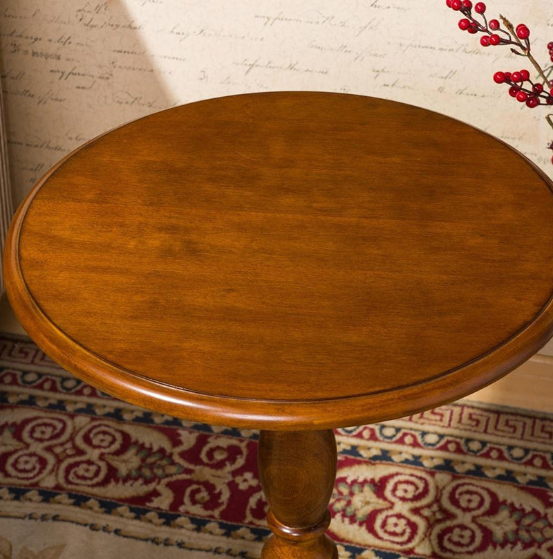 Vintage Tripod Rubberwood End Table