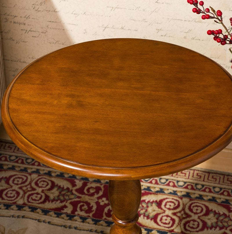 Vintage Tripod Rubberwood End Table