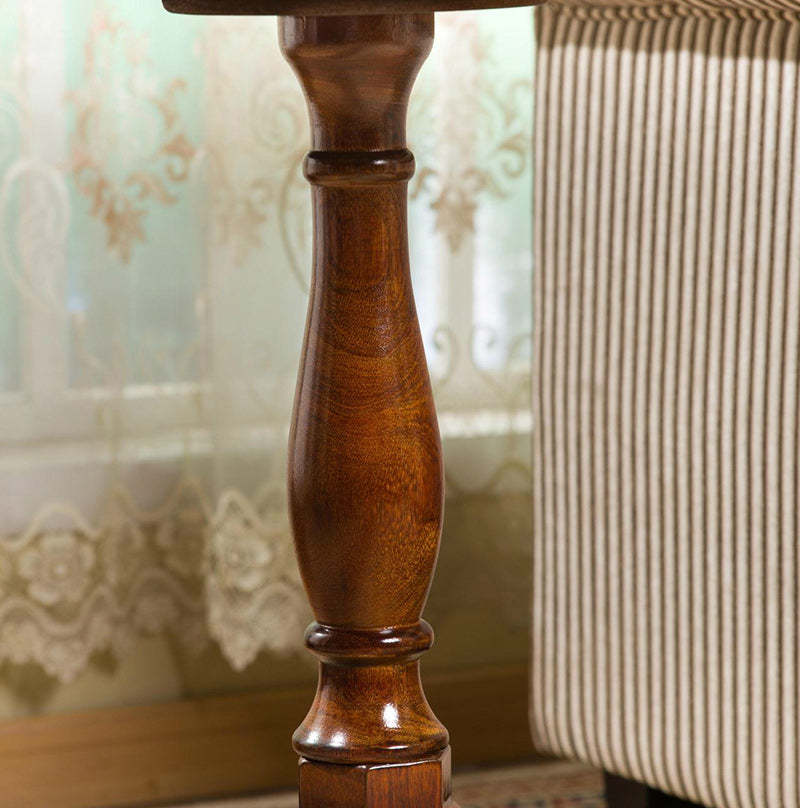 Vintage Tripod Rubberwood End Table