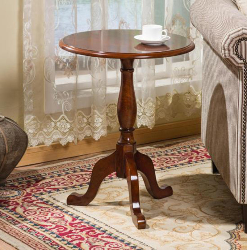 Vintage Tripod Rubberwood End Table