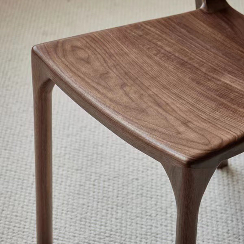 Minimalist Walnut Wood Dining Chair