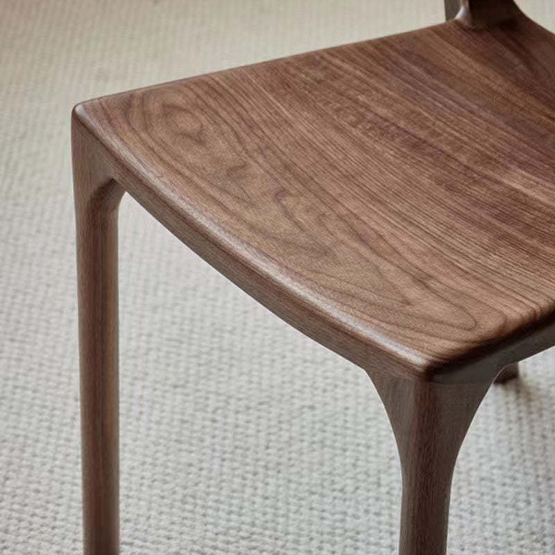 Minimalist Walnut Wood Dining Chair