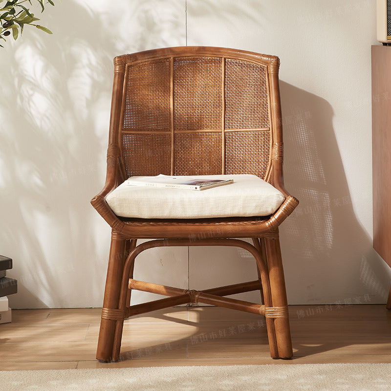Japanese Woven Rattan Dining Chair