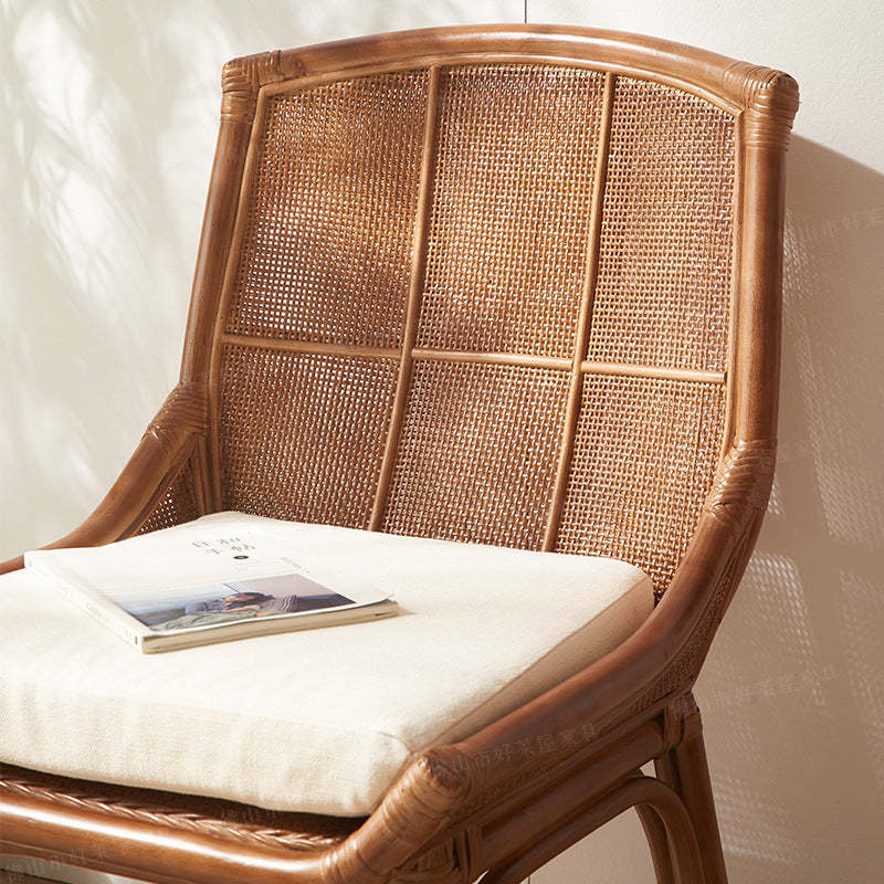 Japanese Woven Rattan Dining Chair