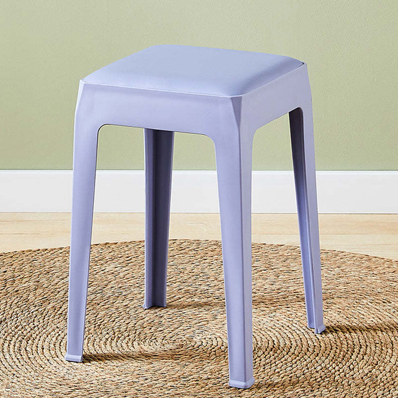 Minimalist Square PU Leather Plastic Bar Stool