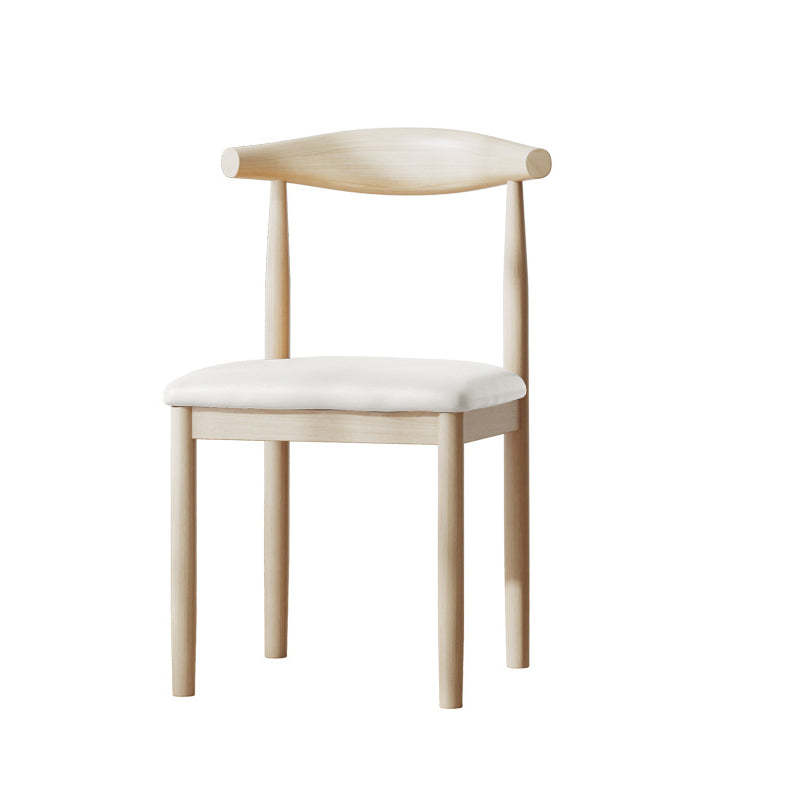 Vintage Linen PU Leather Dining Chair — Latex / Khaki Linen / Wood