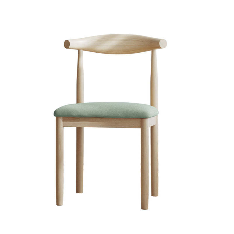 Vintage Linen PU Leather Dining Chair — Latex / Coffee PU Leather / Wood