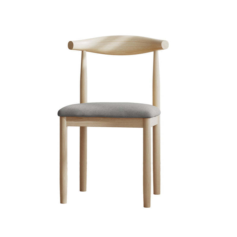 Vintage Linen PU Leather Dining Chair — Latex / Khaki Linen / Walnut