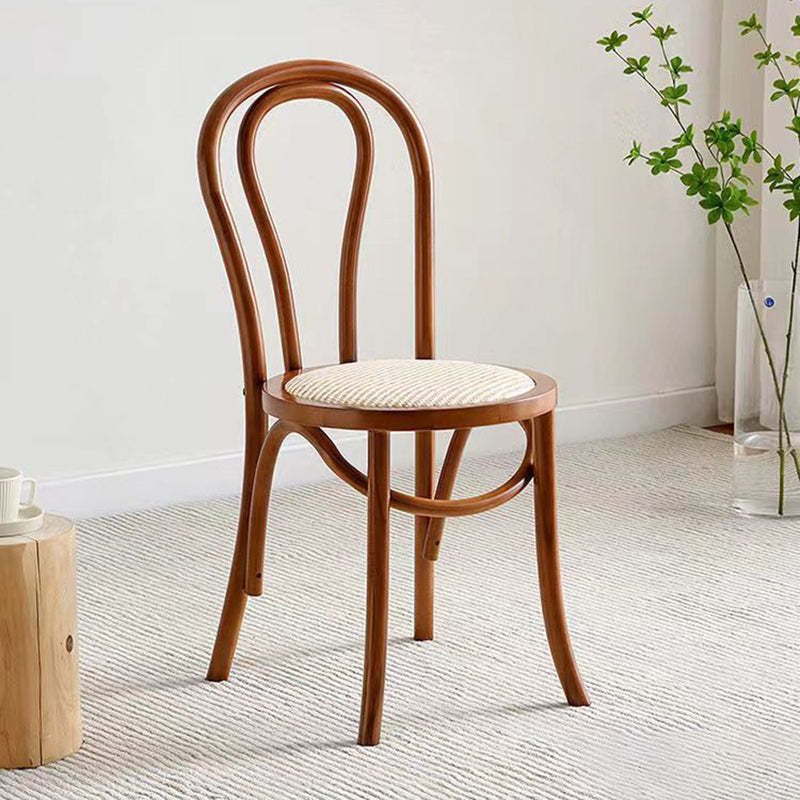 Retro Rattan Beech Arched Dining Chair