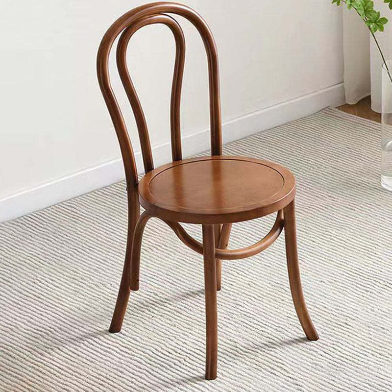Retro Rattan Beech Arched Dining Chair