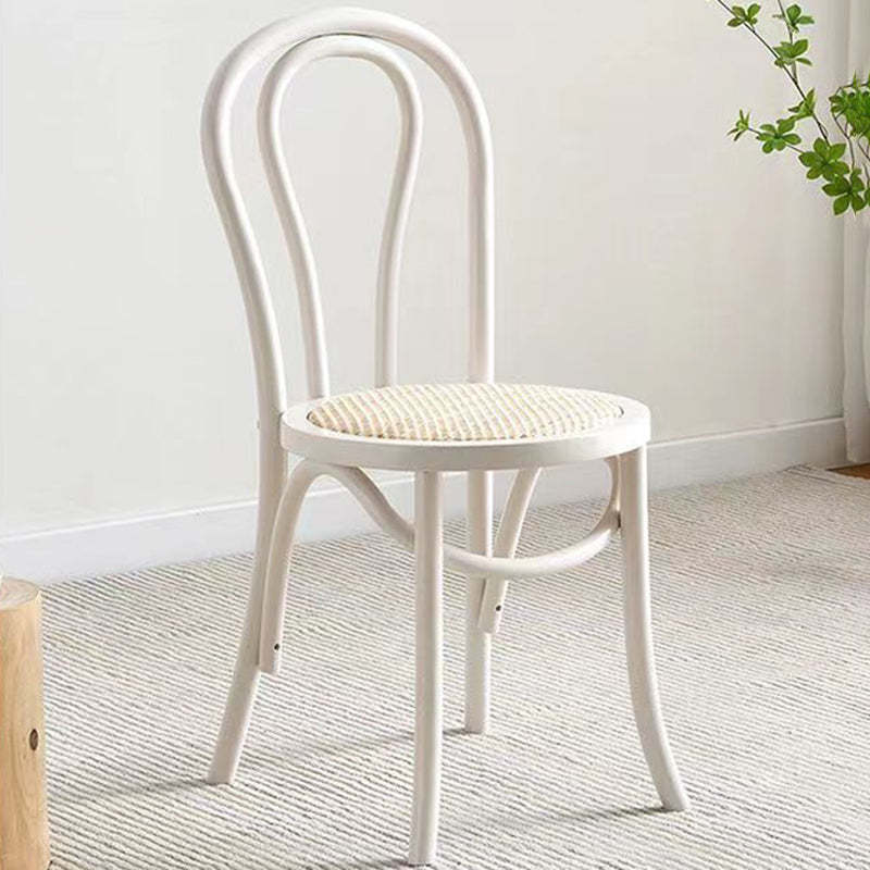 Retro arched beech walnut dining chairs & benches
