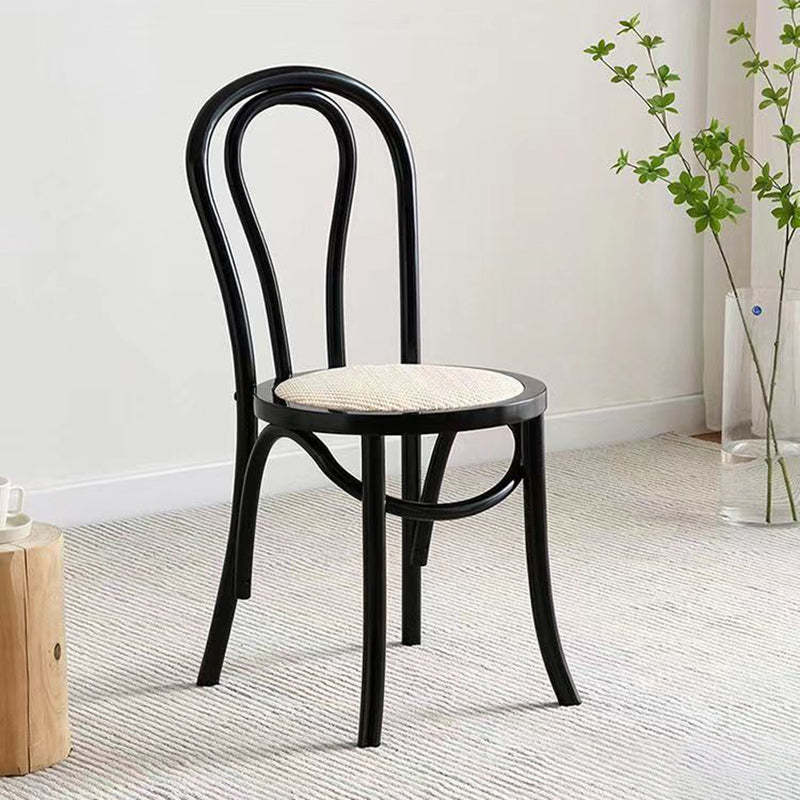 Retro Rattan Beech Arched Dining Chair