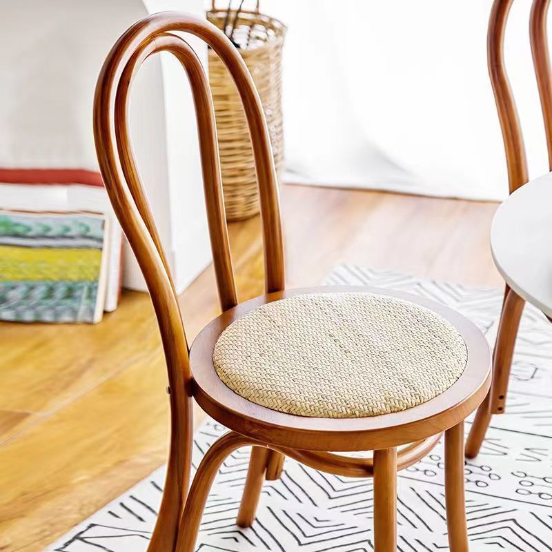 Retro Rattan Beech Arched Dining Chair
