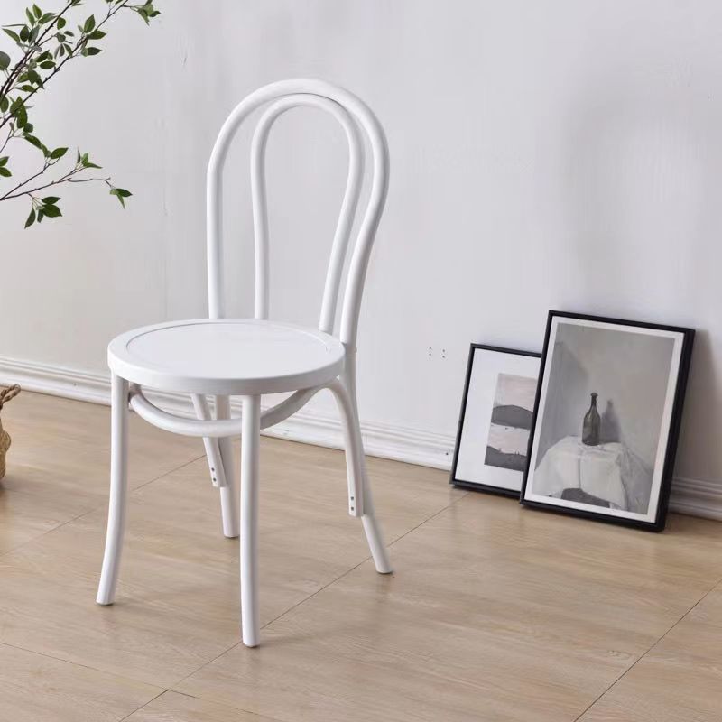 Retro Rattan Beech Arched Dining Chair