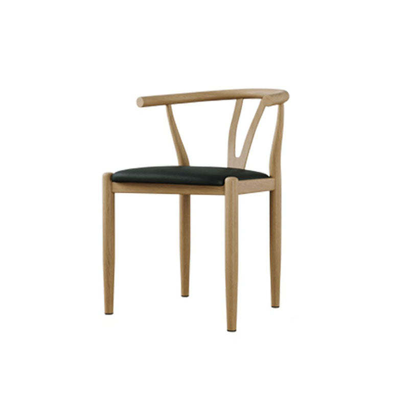 Vintage Round Steel Leather Dining Chair